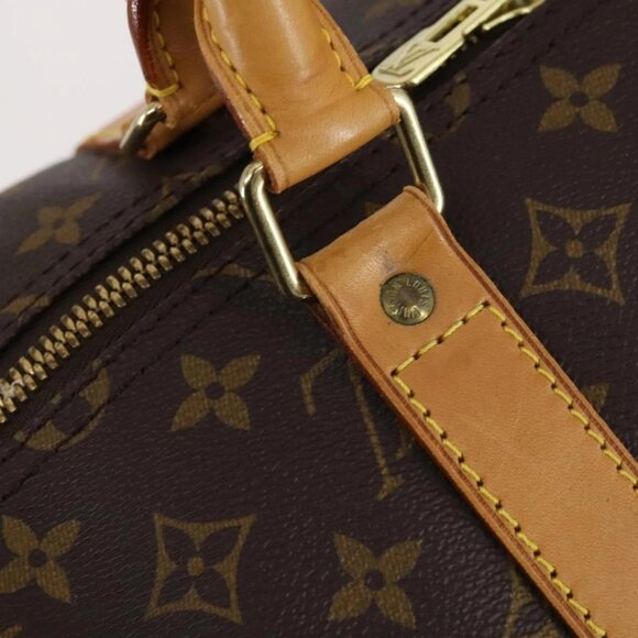 LOUIS VUITTON Monogram Keepall 55 Boston Bag M41424 LV Auth 141213 - Picture 10 of 16